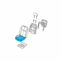 OEM 2009 Chrysler Sebring Seat Cushion Foam Diagram - 68002716AB