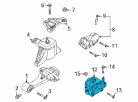 OEM Hyundai Santa Fe Bracket Assembly-Transmission MTG Diagram - 21830-P2250