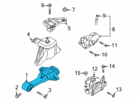 OEM 2021 Kia Sorento Bracket Assy-Roll Ro Diagram - 21950R5200