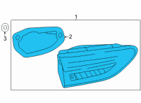 OEM 2021 Buick Envision Back Up Lamp Assembly Diagram - 84960370