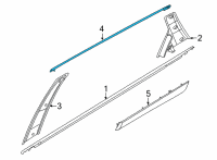 OEM Hyundai Santa Cruz MOULDING ASSY-RR DR FRAME, LH Diagram - 83850-K5000