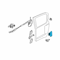 OEM 2008 Nissan Pathfinder Rear Door Outside Handle Assembly Left Diagram - 82607-ZP60C