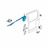 OEM Nissan Rear Left Driver Door Lock Actuator Diagram - 82501-ZP80A