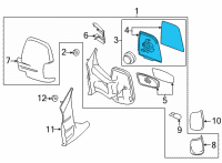 OEM 2021 Ford Transit-150 Mirror Glass Diagram - CK4Z-17K707-A