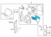 OEM 2016 Ford Transit-350 HD Mirror Glass Diagram - BK3Z-17K707-A