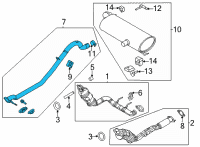 OEM 2021 Ford Bronco EXTENSION - EXHAUST PIPE Diagram - MB3Z-5A212-B