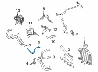OEM Lexus NX350h Pipe, Motor Cooling Diagram - G1251-42010