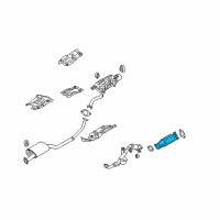 OEM Kia Sorento Catalytic Converter Assembly Diagram - 289503CZK0