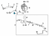 OEM Cadillac CT5 Lower Hose Clamp Diagram - 11603319