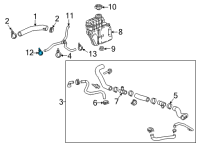 OEM GMC Acadia Inlet Hose Clamp Diagram - 19356358