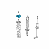 OEM 2001 Acura CL Base, Rear Shock Absorber Mounting (Showa) Diagram - 52675-S84-A01