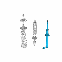 OEM 2003 Acura TL Shock Absorber Unit, Rear Diagram - 52611-S0K-A51