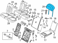 OEM 2019 BMW X7 HEAD RESTRAINT, LEATHERETTE Diagram - 52-20-7-938-489