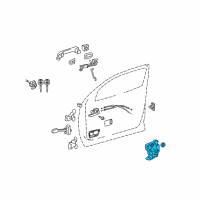 OEM 2009 Toyota Sequoia Lock Rod Diagram - 69311-0C030