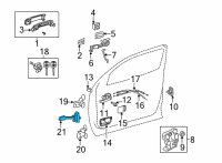 OEM 2016 Toyota Tundra Door Check Diagram - 68620-0C023