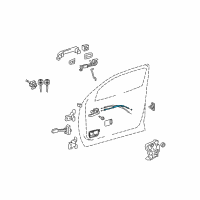 OEM 2020 Toyota Sequoia Lock Cable Diagram - 69750-0C030