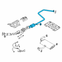 OEM 2021 Hyundai Ioniq Center Muffler Assembly Diagram - 28650-G2120