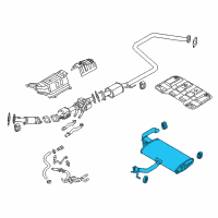 OEM 2021 Hyundai Ioniq Rear Muffler Assembly Diagram - 28710-G2130