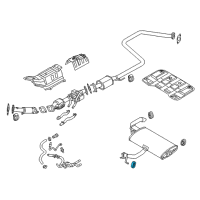 OEM Hyundai Hanger-Exhaust Pipe Diagram - 28658-21000