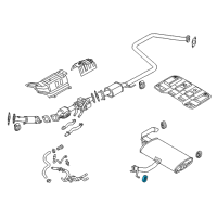 OEM 2005 Hyundai Accent Hanger-Exhaust Pipe Diagram - 28658-21000