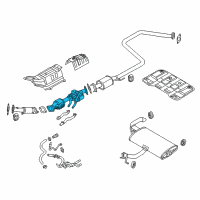 OEM Hyundai Center Muffler Complete Diagram - 28601-G2120