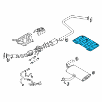 OEM 2021 Hyundai Ioniq Panel-Heat Protector, Rear Diagram - 28795-G2100