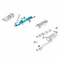 OEM Hyundai XG300 Front Exhaust Pipe Diagram - 28610-39310