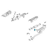 OEM Hyundai XG350 Hanger-Exhaust Pipe Diagram - 28658-34100