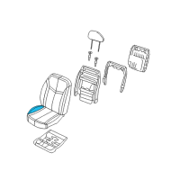 OEM 2014 Chrysler 200 Seat Cushion Foam Diagram - 68102012AA