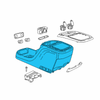 OEM Chrysler Voyager Console-Floor Diagram - 6WX961D2AB