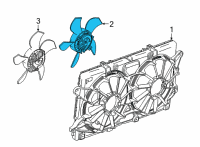 OEM 2022 Cadillac Escalade Fan Motor Diagram - 84580367