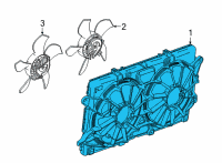 OEM 2021 Cadillac Escalade Fan Shroud Diagram - 84120130