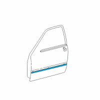 OEM 2003 Toyota Camry Body Side Molding Diagram - 75731-AA913