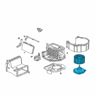 OEM 1998 Honda Civic Motor Assembly, Fan (W/Fan) Diagram - 79310-SR3-A01