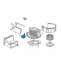 OEM 1997 Honda Civic Motor Assembly, Fresh/Recirculating Diagram - 79350-S01-A01