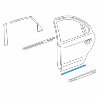 OEM 2006 Ford Five Hundred Upper Molding Diagram - 5G1Z-5425556-BAPTM