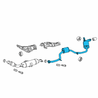 OEM Scion Muffler & Pipe Diagram - 17430-37661