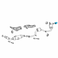 OEM Toyota Tailpipe Diagram - 17408-37020