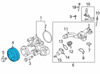 OEM 2021 Ford F-150 PULLEY - FAN Diagram - ML3Z-8509-B