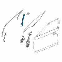 OEM 2017 Nissan Altima Glass Run-Door Lower SASH, Front LH Diagram - 80387-3TA0A