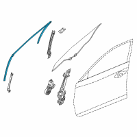 OEM 2014 Nissan Altima Glass Run Rubber-Front Door RH Diagram - 80330-9HS0A