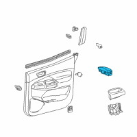 OEM 2014 Toyota Tacoma Window Switch Diagram - 84810-AA010-C0