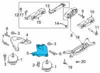 OEM 2022 Ford Mustang Support Bracket Diagram - BR3Z-6031-C
