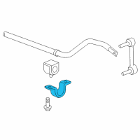 OEM 2009 Hummer H3 Stabilizer Bar Bracket Diagram - 10399727