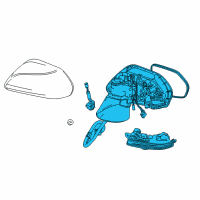 OEM 2022 Toyota Camry Mirror Assembly Diagram - 87910-06840