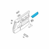 OEM Nissan Titan Front Door Armrest, Left Diagram - 80941-ZR00A