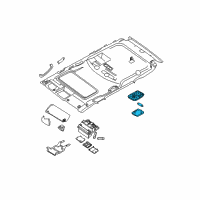 OEM 2010 Nissan Xterra Lamp Assembly-Room Diagram - 26410-EA000