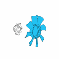 OEM 2002 Ford Ranger Fan Blade Diagram - 1L5Z-8600-AB