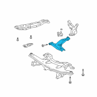 OEM Pontiac Vibe Front Lower Control Arm Diagram - 19184389