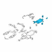 OEM 2002 Infiniti Q45 Exhaust Main Muffler Assembly Diagram - 20100-AR200